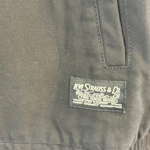 Levi's XXL Black Harrington Bomber Jacket Cotton Blend Zip Moto Lined NWT Mens - Picture 11 of 11